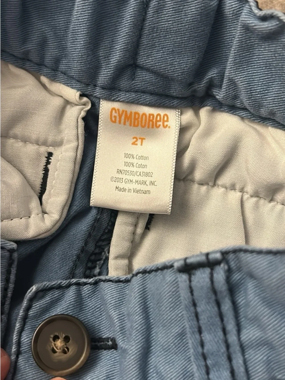 Gymboree Black Corduroy Pants & Light Blue Chambray Pants
